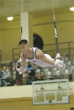 Tyler Yamauchi finished first on rings for the third time this season.