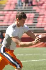 Kicker/punter Steve Weatherford and six of his senior teammates participated in Pro Timing Day Wednesday at Memorial Stadium and at the Irwin Indoor Practice Facility.