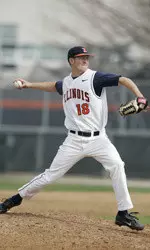 Joel Barickman earned the win in game two with 2 2/3 innings of shutout relief as Illinois won 5-4.