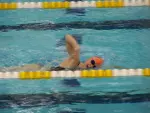 Meghan Farrell placed fifth in the 50 free on day one at the Michigan Invtational