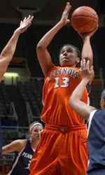 Jenna Smith led Illinois to a victory at Michigan with 15 points and 10 rebounds.