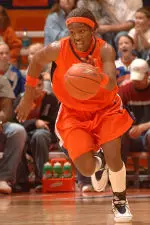 Rebecca Harris had 14 points against Indiana on Sunday.