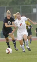 Sophomore midfielder Courtney Bell (above) and freshman midfielder Cory Steigerwald tallied two goals apiece to lead the Illini to a 6-0 win over Iowa.