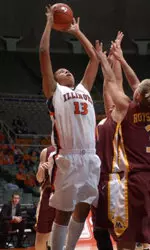 Jenna Smith had 16 points and a career-high 16 rebounds on Sunday at Indiana.