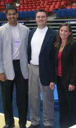 Illini coach Bob Starkell (center) was named 2007 South Central Regional Coach of the Year. He's pictured with Regional Assistant Coaches of the Year John Court and Colleen Johnson, of Arizona.