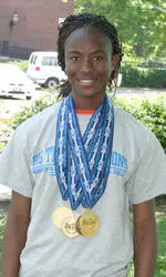 Yvonne Mensah won four gold medals in leading Illinois to a share of the 2007 Big Ten Outdoor Championship.