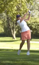 Senior Kristine Cook carded the team's first eagle of the season on the par 4 sixth hole.
