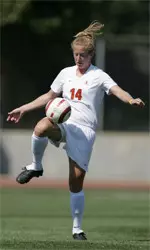Senior midfielder Kara Gostisha notched her first career goal after making the move from the back line.