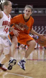 Iowa native Lori Bjork hit four threes on Thursday at Ohio State.