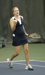 Sophomore Annie McCarthy went 3-1 in singles and 2-2 in doubles at the Wildcat Invitational this weekend.