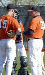 Ken Westray and the pitching staff used a point system to encourage competition and improvement during the fall practice period.