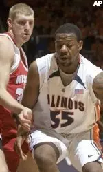 Shaun Pruitt drives to the basket during the first half.
