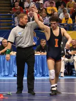 Mike Poeta defeated third-seeded Dan Vallimont (Penn State) in the semifinals of the NCAA Championships.
