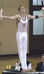 Senior Wes Haagensen ends regular season in style, winning three event titles against Minnesota and Iowa in Tri-Meet.