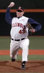 Mike Sterk increased his streak of innings pitched without an earned run to 12 1/3 with two shutout innings of relief against Eastern Illinois.