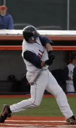 John Schlichter broke the Big Ten record for triples in a conference game with three as Illinois defeated Penn State, 20-11, in game of the series.