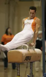 Freshman Daniel Ribeiro (pictured) and senior Wes Haagensen earn Big Ten titles.