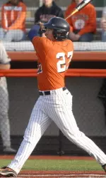 Ryan Hastings went 4-for-7 with a double, two RBIs and a run as Illinois dropped both ends of a doubleheader to Purdue.