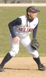 Second baseman Danielle Zymkowitz went 2-for-3 with a run scored in Illinois' 9-1 loss to Iowa.