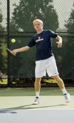 Junior Marek Czerwinski got the Illini on the board with a win at No. 5 singles.