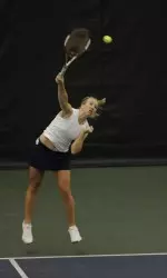 Junior Megan Fudge clinched the Illini victory this afternoon in sunny Stanford, Calif.