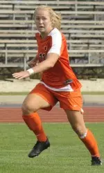Senior Courtney Bell had two shots against Penn State.