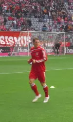 Masar and her U.S. teammates had front-row seats for a Bayern Munich match.