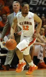 Demetri McCamey had 16 points and seven assists in the Illini win.