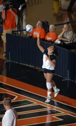 Rachel Feldman had four aces vs. Iowa Friday night.