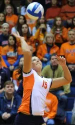 Kylie McCulley had 14 kills vs. Minnesota Saturday night.