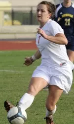 Senior Jackie Santacaterina had two shots on goal against Northwestern.