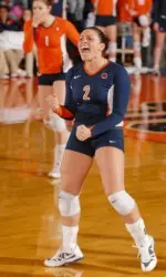 Rachel Feldman had 19 digs in her debut as Illinois libero.