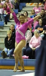 Junior Nicole Cowart finished second in the all-around with a 39.150.
