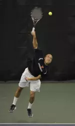 Illinois senior Brian Livingston at No. 6 singles.