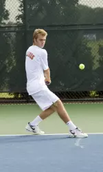 Illini freshman Dennis Nevolo grabbed his 23rd victory of the season this afternoon at the Khan Outdoor Tennis Complex.