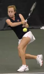 Freshman Amy Allin notched a 6-1, 6-4 victory over Michigan's Tania Mahtani.
