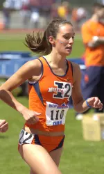Chantelle Groenewoud took fourth in the steeplechase to qualify for the NCAA Championships.