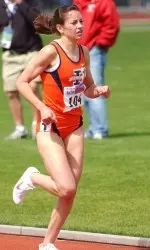 Angela Bizzarri capped off the best women's distance season in school history by winning the national title in the 5,000m.