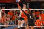 Johannah Bangert had five kills and eight blocks, while hitting 455 vs. Cincinnati.