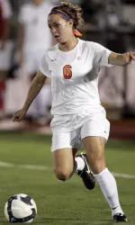 Sophomore Julie Ewing played all 90 minutes at outside defense against Washington.