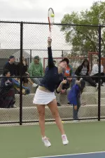 Senior Megan Fudge picked up wins in singles and doubles.