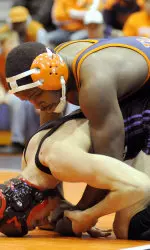 Daryl Thomas earned his first career Big Ten win with a 4-3 victory over Eric Metzler.