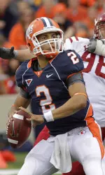 Quarterback Nathan Scheelhaase was named Big Ten Freshman of the Week for the third time this season.