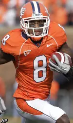 Illinois wide receiver A.J. Jenkins (8) runs a pass reception for a touchdown against Purdue during the first half of an NCAA college football game in Champaign, Ill., Saturday, Oct. 30, 2010. (AP Photo/Seth Perlman)