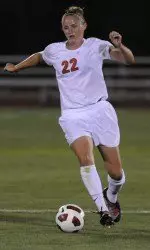Laura Knutson tallied her firat goal of the season on a header in the second half.