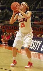 Macie Blinn hit five threes for a career-high 22 points vs. Bradley