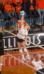 Colleen Ward led Illinois with 19 kills vs. Indiana