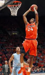 Mike Davis had his first double-double of the season with 20 points and 10 rebounds vs. North Carolina.