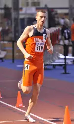 Sophomore Graham Farnsworth ran the 800m leg for the victorious distance medley relat team.
