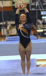 Junior Allison Buckley scored a 9.825 or above on each event to pick up the all-around title with a 39.400.